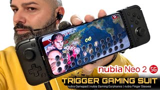 Nubia Neo 2 5G  Trigger Gaming Suite  Gamepad  Gaming Earphones  Finger Sleeves [upl. by Sallyann]