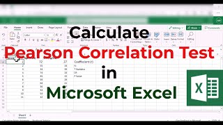 How To Calculate Pearson Correlation Test In Microsoft Excel  Perform Pearson correlation in exce [upl. by Allehs]