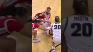 Caitlin Clark College Basketball fight 2024 [upl. by Garrek]