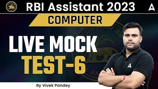 RBI Assistant Computer Awareness  Live Mock Test 6  By Vivek Pandey [upl. by Tapes]