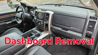 Ram 2500 3500 dashboard removal how to remove dash 1318 [upl. by Jewelle]