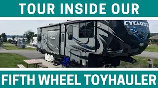 RV Interior Tour See How We Live in a Tiny Traveling House [upl. by Sirtemed416]