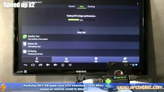 Rockchip RK3188 overclock to 1920MHz test on UGOOS UG007b MiniPC [upl. by Ottie11]