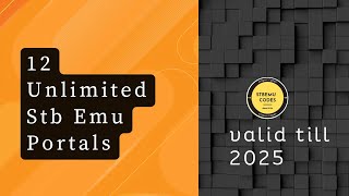 12 Unlimited Stb Emu Portals  STBEMU CODES [upl. by Turne643]