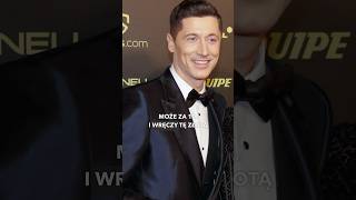 FRANCE FOOTBALL WRĘCZY ZŁOTĄ PIŁKĘ LEWANDOWSKIEMU ZA 2020 ROK shorts [upl. by Enirhtak]