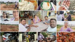 Vlog ఆడపడుచు వాళ్లు తీసుకున్న landsite లో work మొదలైందిమీరు అడిగిన cost detailsBusy Day [upl. by Neeneg]