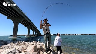 HUNGRY People Jetty Pier  Bridge Fishing for ANYTHING to EAT Catch and Cook [upl. by Marquis]