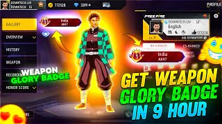 GET INSTANT WEAPON GLORY BADGE 😱BY GLITCH TOP 1 IN EVERY WEAPON  FREE FIRE 🔥 [upl. by Luar]