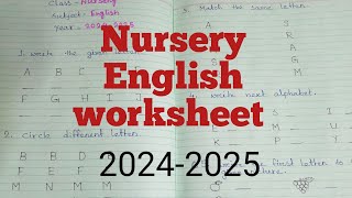 Nursery English practice paper ll Nursery English worksheet ll English for Nursery class ll [upl. by Ellehcor]