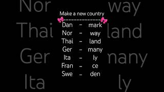 🎀Make a new country🎀DenmarkNorwayThailandGermanyItalyFranceSweden [upl. by Doig]