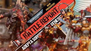 New Presenter Adepta Sororitas vs Genestealer Cults  Warhammer 40000 Battle Report [upl. by Lseil]