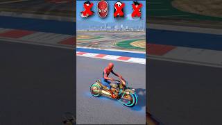 😂😱Super hero Bike Jumping Test gta shorts spiderman ironman goku [upl. by Rotce664]