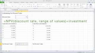 How to Calculate Net Present Value Npv in Excel [upl. by Eedak]