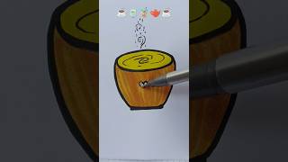 🍵🧋🫖☕☕ Coffee Lovers coffee tea drawing fypシ゚viral fyp trending ytshorts [upl. by Mersey]