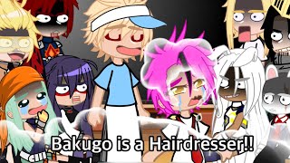 Pro heroes react to Bakugo is a Hairdresser  mhabnha  Gacha Club  Life  My AU [upl. by Ymmor31]