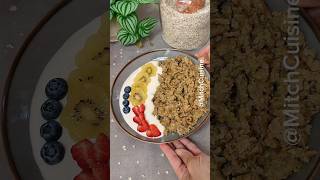 Viral Scrambled Oats 🍌🥝🍓🫐 healthyrecipes highprotein oats [upl. by Arihas59]