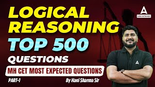 MH CET 2023  Top 500 Most Important Questions Of MH CET Logical Reasoning 1 [upl. by Lenore675]