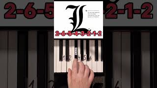 Ls Theme from Death Note Piano Tutorial shorts [upl. by Malia]