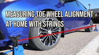 Measuring Toe Wheel Alignment at Home with Strings [upl. by Skoorb]