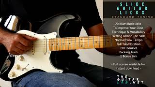 20 Slide Guitar Licks  Standard Tuning  TheGuitarLabnet [upl. by Grenville]