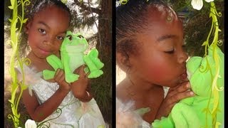 Halloween Tutorial Disney Princess Tiana Shania amp 7 Yrs old [upl. by Branden]