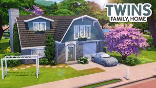 Twins Family Home  The Sims 4 Speed Build BASE GAME [upl. by Assert]