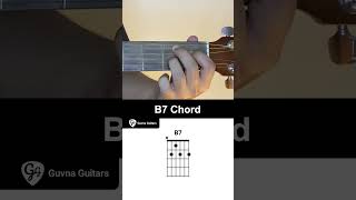 How To Play The B7 Chord On Guitar  Guvna Guitars [upl. by Ellwood]