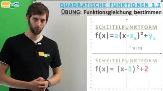 Quadratische Funktionen 32 A Übung Funktionsgleichung bestimmen [upl. by Akived]