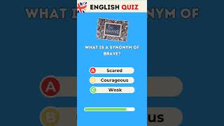 Synonym of brave english vocabulary quiz [upl. by Yltsew]