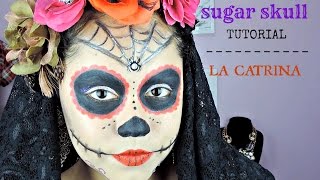 Easy Sugar Skull Makeup Tutorial La Catrina [upl. by Spielman]