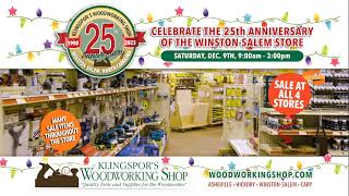 Klingspor Woodworking Winston 25th Anniversary Sale [upl. by Ahsait145]