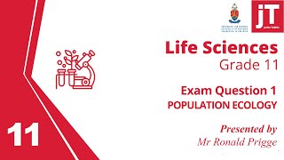 8 Gr 11 Life Sciences  Population Ecology  Exam Question 1 [upl. by Nahtaoj324]