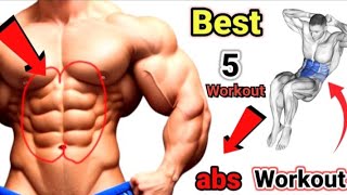 📽️5 Workout Sixpack Abs Desi Sixpack Workout Sixpack Abs Kaise Banaye Home Sixpack Workout 🏠 [upl. by Maris]