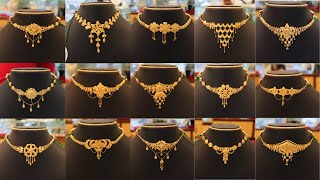 Under 5 GM 22K GOLD CHOKER NECKLACE DESIGNS With Price Light Weight Gold Choker Necklace Collection [upl. by Naid831]