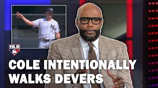 17year MLB veteran Cliff Floyd weighs in on Gerrit Cole intentionally walking Rafael Devers [upl. by Ragg]