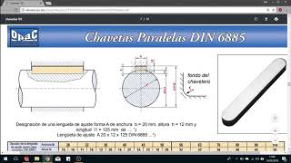 Selección de chavetas y modelado en Solidworks [upl. by Drue]