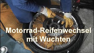 MotorradReifenwechsel mit Wuchten [upl. by Florina669]