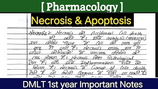 Necrosis And Apoptosis in Hindi  Difference  pathology  pharmacology [upl. by Teloiv]