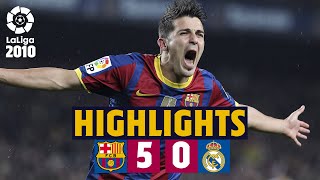 BARÇA 50 MADRID XAVI VILLA PEDRO JEFFREN GOALS EXTENDED HIGHLIGHTS 🔙 [upl. by Asserac80]