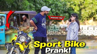 Sport Bike Prank  Pranks In Pakistan  Humanitarians Nano [upl. by Dnalrag]