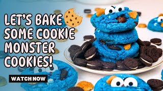 How To Make Cookie Monster Cookies [upl. by Nitsa]