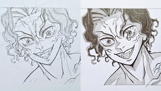 How to draw Muzan from Demon Slayer  Anime sketch  Easy drawing tutorial [upl. by Kwok]