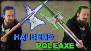 Polearms Knightly Pollaxe amp Halberd Differences amp Use [upl. by Moyer859]