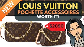 🥰🥰NEW LOUIS VUITTON POCHETTE ACCESSOIRES REVIEW🥰  WORTH IT 🥰 💓 NEW LV POCHETTE ACCESSOIRES 2023 [upl. by Demetre]