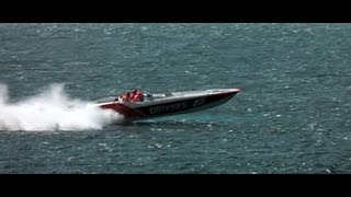 Powerboat Race Portland Bill CowesTorquayCowes Spectacular [upl. by Dennis]