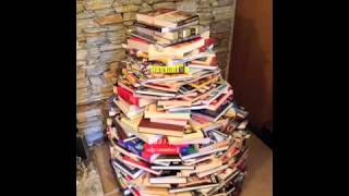 How to make your very own Christmas tree out of books [upl. by Akenot]