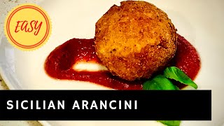 Easy Homemade Sicilian Arancini Rice Balls [upl. by Ybbob138]