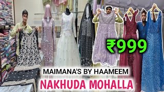 Nakhuda Mohalla Market Mumbai Latest Partywear trending neck design Ethnic Wear maimanas by haameem [upl. by Enra]