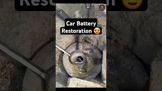 How Battery Positive amp Negative Cell Connections are made of Lead battery automobile restoration [upl. by Einram]