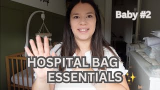 What’s in my hospital bag second time mum UK 2024  mum and baby hospital bag [upl. by Nairrot]